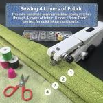 Handheld Sewing Machine for Beginners - Portable Cordless Mini Sewing Machine, Complete Sewing Kit & Accessories - Easy Electric Stitching for Home, Travel & DIY Repairs, Black