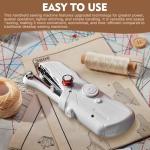 Handheld Sewing Machine with Black Storage Case and 109-Piece Sewing Kit, Mini Portable Cordless Hand Sewing Machine, Ideal for Adults & Beginners, Complete Set of Quick Home Clothing Repair Tools