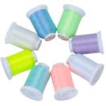 New brothread 8 Colors Luminary Glow in The Dark Embroidery Machine Thread Kit 30WT 500M(550Y) Each Spool for Embroidery, Quilting, Sewing