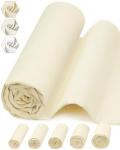 FIVEIZERO 100% Cotton Muslin Fabric by The Yard,63inch x 1Yards Unbleached Natural Cotton Material–Medium Weight Beige Calico Fabric for Sewing,Quilting,Embroidery,Crafts & Apparel Projects