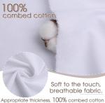 FFPDYBEST White Cotton Fabric, Natural 100% Cotton Poplin Fabric by The Yard 59 Inches Wide Lining Fabric for Sewing Apparel Cloth Soft Embroidery Quilting, 1 Yard