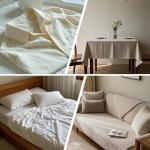 FFPDYBEST White Cotton Fabric, Natural 100% Cotton Poplin Fabric by The Yard 59 Inches Wide Lining Fabric for Sewing Apparel Cloth Soft Embroidery Quilting, 1 Yard