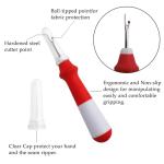 GDMINLO 3 Pieces Ergonomic Grip Seam Ripper, Colorful Large Thread Remover for Sewing Crafting Removing Embroidery Hems and Seams