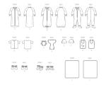 Butterick B6968A Infants' Bunting, Jumpsuit, Shirt, Diaper Cover, Hat, Bib, Mittens, Booties and Blanket Sewing Pattern Kit, Design Code B6968, Sizes XXS-XS-S-M-L