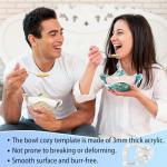 Fosdonge Bowl Cozy Template Cutting Ruler Set 3 Sizes, Acrylic Transparent Sewing Patterns Quilting Templates, Bowl Cozy Pattern Quilting Rulers for DIY Kitchen Art Craft