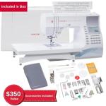 SINGER Quantum Stylist 9960 Computerized Sewing & Quilting Machine – Metal, Plastic, with Extension Table, Hard Case & Accessories, 600 Stitches, Lettering, LED Light, 1-Step Buttonhole