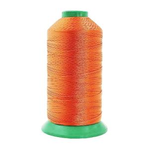 Mandala Crafts Size 138 420D T135 Bonded Nylon Thread - Orange 1250 YDs Tex 135 Heavy Duty Sewing Threads for Leather, Jeans, Weaving, Outdoor Marine Upholstery