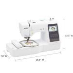 Brother SE700 Sewing and Embroidery Machine, Wireless LAN Connected, 135 Built-in Designs, 103 Built-in Stitches, Computerized, 4" x 4" Hoop Area, 3.7" Touchscreen Display, 8 Included Feet, White
