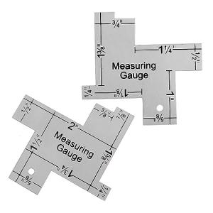 Zuoyou 2 Pieces 2 Inch Mini Sewing Measuring Gauge Aluminium Quilting Templates Sewing Ruler for DIY Sewing Craft