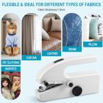 Handheld Sewing Machine for Beginners, Mini Portable Electric Sewing Machine, Easy to Use, Fast Stitch for Fabrics & Clothes, Travel & DIY, Compact & Lightweight