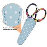 Hisuper Sewing scissors sharp Embroidery Crafting Threading Scissors with Leather Scissors Cover for Needlework Craft Art Work Manual Handicraft DIY Tool