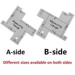 Zuoyou 2 Pieces 2 Inch Mini Sewing Measuring Gauge Aluminium Quilting Templates Sewing Ruler for DIY Sewing Craft