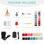 Mini Sewing Machine for Beginners, Portable Electric Sewing Machine with Dual Speed, 12 Built-in Stitches, Foot Pedal, and Accessories Kit for Home DIY Projects & Gift