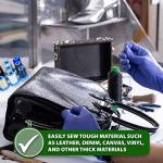 Mandala Crafts Size 138 420D T135 Bonded Nylon Thread - Orange 1250 YDs Tex 135 Heavy Duty Sewing Threads for Leather, Jeans, Weaving, Outdoor Marine Upholstery