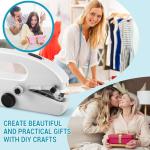 Handheld Sewing Machine for Beginners, Mini Portable Electric Sewing Machine, Easy to Use, Fast Stitch for Fabrics & Clothes, Travel & DIY, Compact & Lightweight