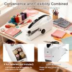 Electric Mini Handheld Sewing Machine: Portable 2-Speed Sewing Machine, Equipped With Complete Accessory Kit, Suitable For DIY, Family Travel Use, Meeting Home Repair Needs (Black)