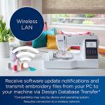 Brother SE700 Sewing and Embroidery Machine, Wireless LAN Connected, 135 Built-in Designs, 103 Built-in Stitches, Computerized, 4" x 4" Hoop Area, 3.7" Touchscreen Display, 8 Included Feet, White