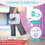 Mini Sewing Machine for Beginners, Portable Electric Sewing Machine with Dual Speed, 12 Built-in Stitches, Foot Pedal, and Accessories Kit for Home DIY Projects & Gift