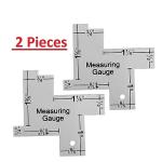 Zuoyou 2 Pieces 2 Inch Mini Sewing Measuring Gauge Aluminium Quilting Templates Sewing Ruler for DIY Sewing Craft