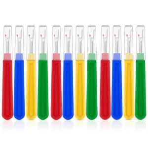 12 PCS Seam Ripper Stitch Remover Tool Sewing Thread Removing Seams Rippers Kit Removing Unwanted Hems and Seams Small Thread Cutter for Crafting Handy Embroidery Removing Tools Scissors Unpicker