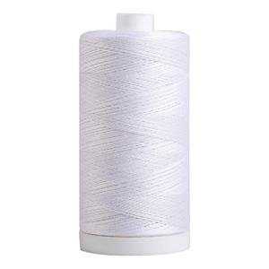 Connecting Threads White 100% Cotton Thread for Sewing, Quilting, and Crafting - 50-Weight - 1200 Yard Large Spool (White)