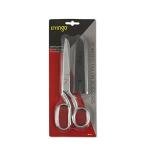 LIVINGO 8" Professional Heavy Duty Tailor Fabric Scissors, Dressmaker Sewing Classic Stainless Steel Ultra Sharp Forged Shears, Bent A-silver