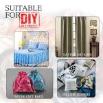 VACVELT Damask Jacquard Satin Fabric by The Yard, 60 Inch Wide Black Satin Fabric Shiny Cloth Fabric, Silky Brocade Fabric for Bridal Dress, Wedding Decorations, Crafts, Sewing, Draping (1 Yard)