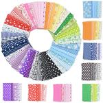 56Pcs 10"x10" Quilting Cotton Fabric Squares Sheets Pre-Cut Multi-Color No Repeat Design Printed Floral Craft Fabric for DIY Sewing Scrapbooking Quilting Craft Patchwork (56 Different Patterns)