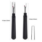 ESHATO 12 Pieces Sewing Seam Rippers,Stitch Thread Unpicker and Cutter for Crafting (Black)