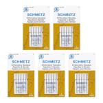 SCHMETZ Embroidery Sewing Machine Needles - Precision Needles, Size 75/11, 5-Needle Cards, Pack of 5
