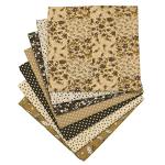OZXCHIXU 7PCS/lot Coffee Series Floral Cotton Fabric Quilting Patchwork Fabric Fat Quarter Bundles for Scrapbooking, Cloth Sewing, DIY Crafts, Handmade Bags, Pillows - 19.7X19.7inches