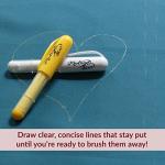 Madam Sew Refillable Tailors Chalk for Fabric - Washable Fabric Markers for Sewing and Quilting with Dosing Wheel, Tailor Chalk Pen for Precise Marking on Cotton, Knit, Suede (White)