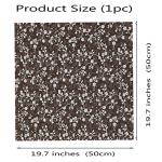 OZXCHIXU 7PCS/lot Coffee Series Floral Cotton Fabric Quilting Patchwork Fabric Fat Quarter Bundles for Scrapbooking, Cloth Sewing, DIY Crafts, Handmade Bags, Pillows - 19.7X19.7inches