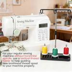 New brothread - 18 Options - Multi-Purpose 100% Mercerized Cotton Threads 50S/3 600M(660Y) Each Spool for Quilting, Serger, Sewing and Embroidery - 12 Neutral&Jean Colors