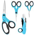 Asdirne Premium sewing Scissors Bundle, Perfect Sewing Partners, Sharp and Durable, Comfortable Handle, Contains 9”Fabric scissors, 5”Detail Shear, 3.9”Embroidery Scissors, 4.8”Thread Snips