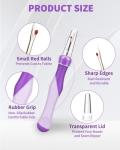 Needle and Thread Seam Ripper, Rippers for Sewing and Thread,Remover Stitch Tool for Hand Sewing, Knitting, Cross Stitching, Embroidery and Thread Removal (Purple)