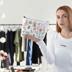 WZMPA Funny Sewing Cosmetic Makeup Bag Sewing Machine Gift Sewing Tools Canvas Zipper Pouch Bag Seamstress Quilters Gift (Sewing Tools)