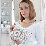 WZMPA Funny Sewing Cosmetic Makeup Bag Sewing Machine Gift Sewing Tools Canvas Zipper Pouch Bag Seamstress Quilters Gift (Sewing Tools)