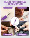 Needle and Thread Seam Ripper, Rippers for Sewing and Thread,Remover Stitch Tool for Hand Sewing, Knitting, Cross Stitching, Embroidery and Thread Removal (Purple)
