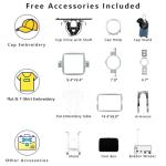 Smartstitch S-1001 Upgraded Embroidery Machine with 10 Needles, 1200SPM Max Speed, 7" Touch Screen, 9.5"x14.2" Embroidery Area, New Gen of Commercial Embroidery Machine for Flat, Hat, T-shirt and more