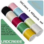 56 Spools Sewing Thread Kit for Hand Sewing and Machine Sewing Use, Colorful Polyester Thread Set 100 Yards Per Spool, 5600 Yards Total