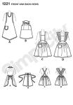 Simplicity Vintage Simplicity 1221 1940's Vintage Fashion Women's Apron Sewing Pattern Kit, Sizes S-L