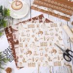 Whaline 10Pcs Western Cowboy Fabric Squares Cotton Fabric Bundles Small Brown Horses Cowboy Hat Boots Cactus Sewing Fabrics for Wild West DIY Craft Party Decor, 10 x 10 Inch