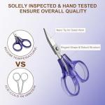 PAFASON Sharpest & Precise Embroidery Scissor Set 2 PC Curved Straight for Quilting Sewing Knitting Crafting Cross Stitch Crochet Thread Yarn Paper Fabric Detail Cutting Stainless Steel Safety Case