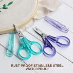 PAFASON Sharpest & Precise Embroidery Scissor Set 2 PC Curved Straight for Quilting Sewing Knitting Crafting Cross Stitch Crochet Thread Yarn Paper Fabric Detail Cutting Stainless Steel Safety Case