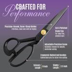 Professional 9 Inch Sewing Scissors for Fabric Cutting - Ultra Sharp, Heavy Duty Fabric Shears for Smooth, Precise Cuts on All Fabrics and Leather, for Tailors, Dressmakers, Crafters, and Artists