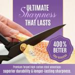 Professional 9 Inch Sewing Scissors for Fabric Cutting - Ultra Sharp, Heavy Duty Fabric Shears for Smooth, Precise Cuts on All Fabrics and Leather, for Tailors, Dressmakers, Crafters, and Artists