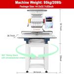 Smartstitch S-1501 Commercial Embroidery Machine with 15 Needles,14"x20" Embroidery Area,1200SPM Max Speed,12" Touch Screen, Wifi available, capable of embroidering on 3D Caps, Flat, T-shirt and more