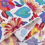 QiMicody Fat Quarters Fabric Bundles, 7Pcs 100% Cotton 19.69” x 15.75” (50cmx40cm) Precut Quilting Fabric Squares Sheets for DIY Patchwork Sewing Quilting Crafting, No Repeat Design (Flower Pattern)