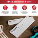 SINGER Stitch Gauge & Guide - Seam Measuring Tool for Machine Sewing